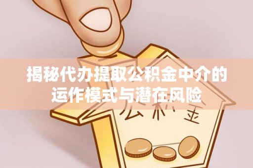 高埗揭秘代办提取公积金中介的运作模式与潜在风险