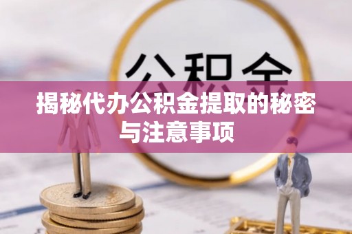 高埗揭秘代办公积金提取的秘密与注意事项