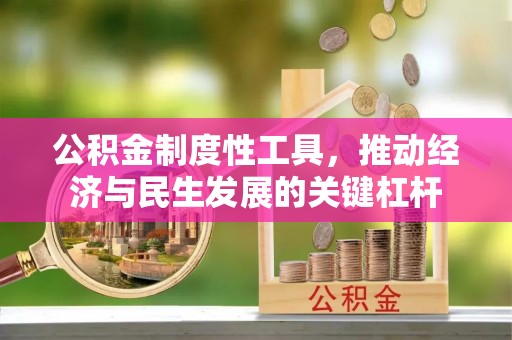 高埗公积金制度性工具，推动经济与民生发展的关键杠杆
