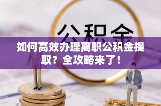 高埗如何高效办理离职公积金提取？全攻略来了！