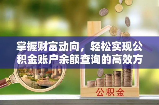 高埗掌握财富动向，轻松实现公积金账户余额查询的高效方式