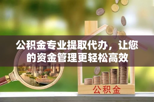 高埗公积金专业提取代办，让您的资金管理更轻松高效